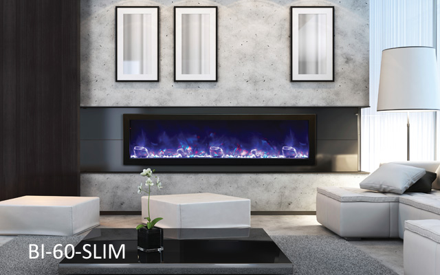 AMANTII Bi 60 Slim Electric Indoor/Outdoor Fireplace